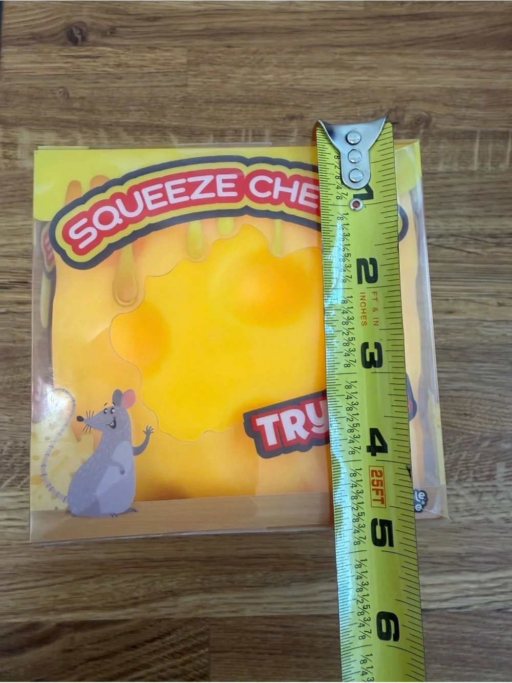 Squeeze Cheezy Yellow Cheese Squishy Toy